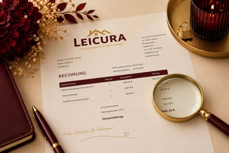 Prüfung der Betriebskostenabrechnung mit LEICURA Prüfung der Betriebskostenabrechnung für Mieter – LEICURA